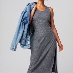 Fabletics Charcoal Grey Heather Midi Dress